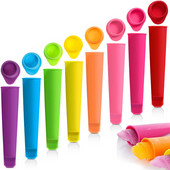 6 tk Silikoonist värviline kaanega jäävormide vorm Suvine paprika meister Lolly vormi köök DIY toidukvaliteediga jäätisevorm