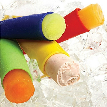 6 бр. Силиконова цветна форма за лед, форма за ледено сладолед, форма с капак, лятна машина за ледени сладки, форма за близалки Кухня Направи си сам, хранителна форма за сладолед