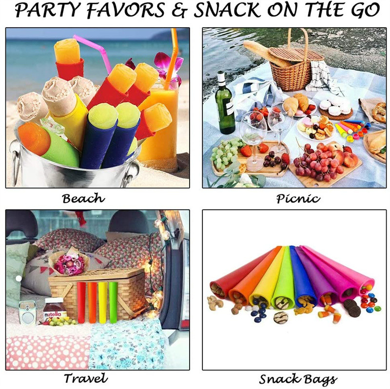 6 tk Silikoonist värviline kaanega jäävormide vorm Suvine paprika meister Lolly vormi köök DIY toidukvaliteediga jäätisevorm