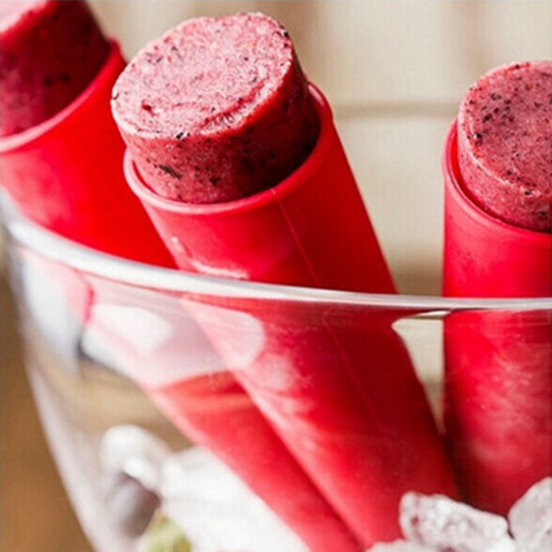 6 tk Silikoonist värviline kaanega jäävormide vorm Suvine paprika meister Lolly vormi köök DIY toidukvaliteediga jäätisevorm