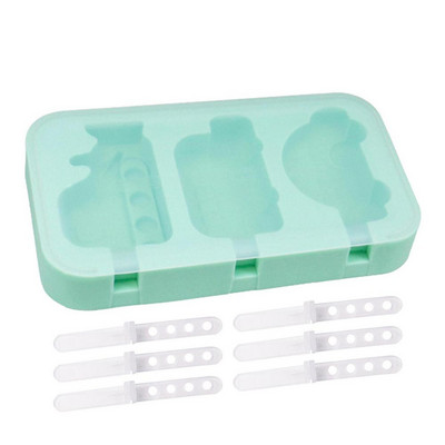 1 tk silikoonist jäätisevorm DIY paprikavormid Armsad multifilmijäätisevormid PP-pulkadega Jääpopi valmistamise vormi köögividinad