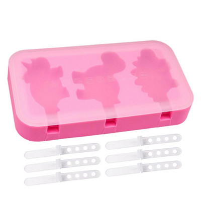 1 tk silikoonist jäätisevorm DIY paprikavormid Armsad multifilmijäätisevormid PP-pulkadega Jääpopi valmistamise vormi köögividinad