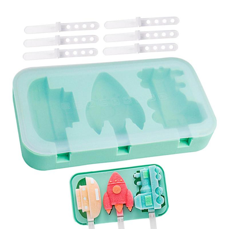 1 tk silikoonist jäätisevorm DIY paprikavormid Armsad multifilmijäätisevormid PP-pulkadega Jääpopi valmistamise vormi köögividinad