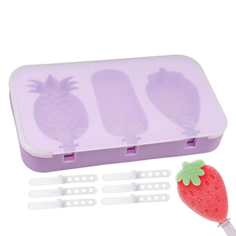 1 tk silikoonist jäätisevorm DIY paprikavormid Armsad multifilmijäätisevormid PP-pulkadega Jääpopi valmistamise vormi köögividinad