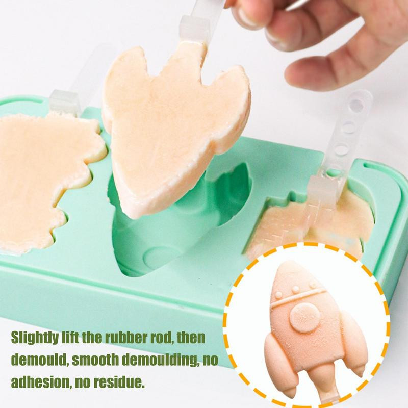 1 tk silikoonist jäätisevorm DIY paprikavormid Armsad multifilmijäätisevormid PP-pulkadega Jääpopi valmistamise vormi köögividinad