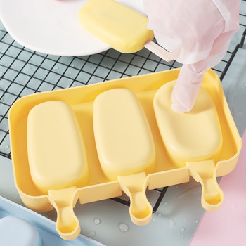 Φόρμα παγωτού σιλικόνης Diamond Small Oval DIY Σπιτικές φόρμες για παγωτό επιδόρπιο Ice Pop Lolly Maker Επαναχρησιμοποιούμενο εργαλείο