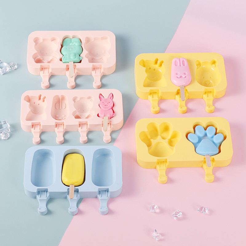 Silikoonist jäätisevorm Teemant väike ovaalne DIY omatehtud paprikavormid magustoidujäätise meisterdamise korduvkasutatav tööriist