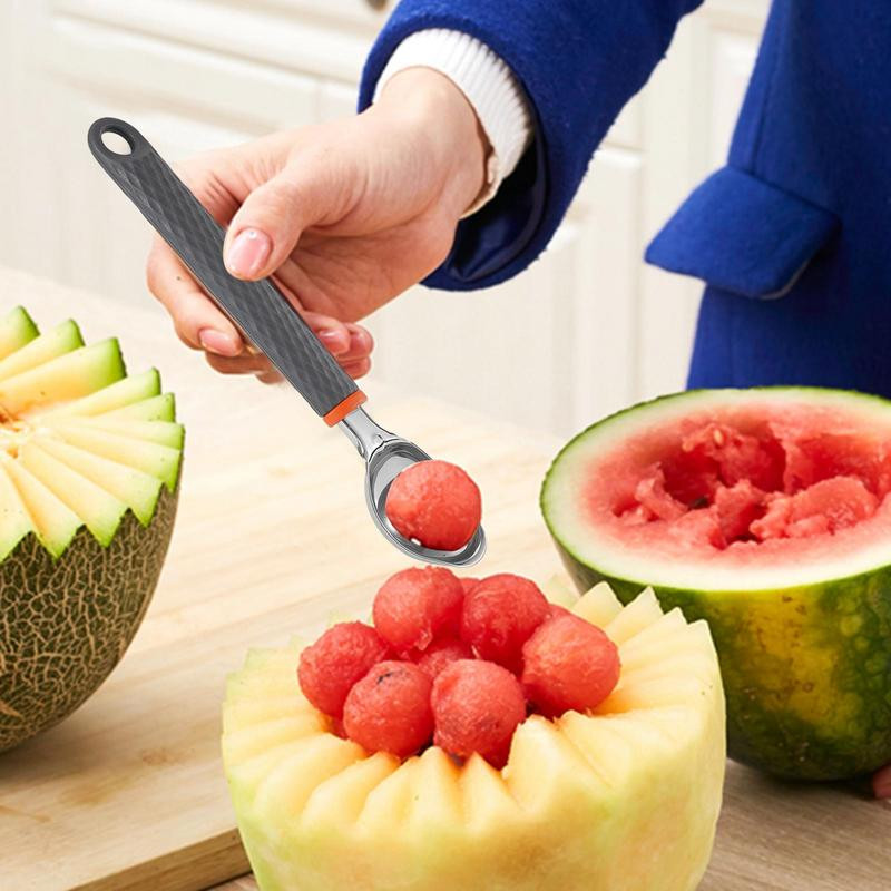 Metallist jäätiselusikas ja küpsiselusikas Suurus Päästikuga küpsise lusikas Melon Baller roostevabast terasest tainalusikas Köögitööriistad