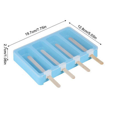 Popsicle formelės sutaupys vietos ledų formavimo aparatas Lengvai atleidžiamas šerbeto padėklas Daugkartinis Kulfi formų dėklas ledų formavimui