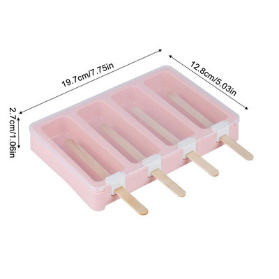 Popsicle formelės sutaupys vietos ledų formavimo aparatas Lengvai atleidžiamas šerbeto padėklas Daugkartinis Kulfi formų dėklas ledų formavimui