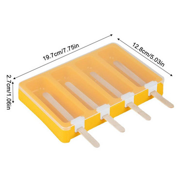 Popsicle formelės sutaupys vietos ledų formavimo aparatas Lengvai atleidžiamas šerbeto padėklas Daugkartinis Kulfi formų dėklas ledų formavimui