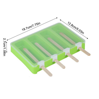 Popsicle formelės sutaupys vietos ledų formavimo aparatas Lengvai atleidžiamas šerbeto padėklas Daugkartinis Kulfi formų dėklas ledų formavimui