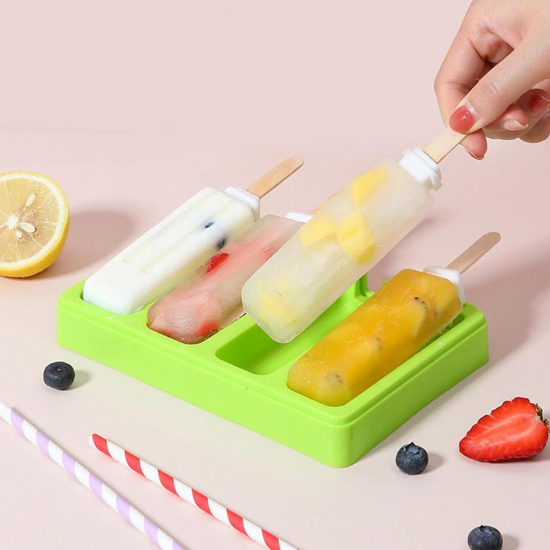Popsicle formelės sutaupys vietos ledų formavimo aparatas Lengvai atleidžiamas šerbeto padėklas Daugkartinis Kulfi formų dėklas ledų formavimui