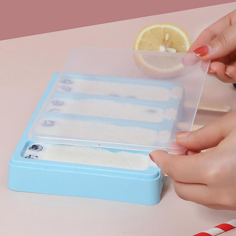 Popsicle formelės sutaupys vietos ledų formavimo aparatas Lengvai atleidžiamas šerbeto padėklas Daugkartinis Kulfi formų dėklas ledų formavimui