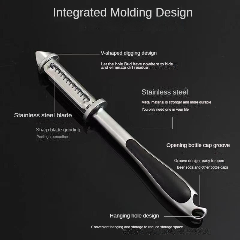 Višenamjenska gulilica zadebljani nož za guljenje voća od nehrđajućeg čelika Kuhinjski nož za guljenje dinje pet u jednom za voće i povrće