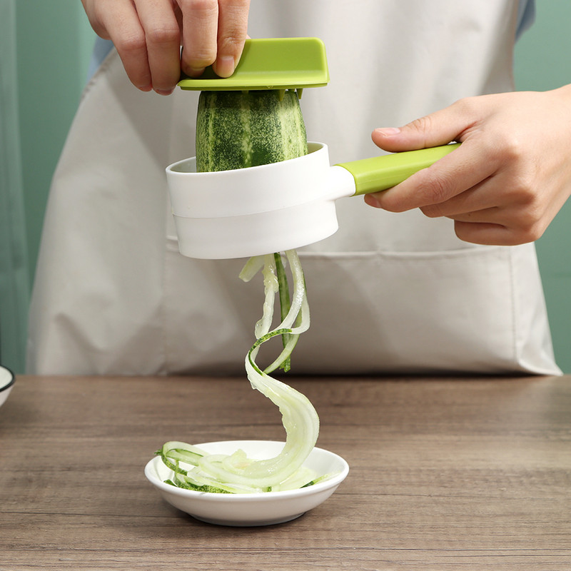 Daržovių pjaustyklės Įrankiai Spiralinis skustukas, trintuvas, spiralės, cukinijų spagečių salotų gamintojas Makaronai, spiralizatorius, nerūdijantis plienas