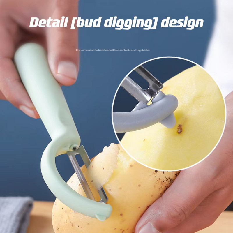 Gulilica od nehrđajućeg čelika, nož za guljenje krumpira i voća, plastična ručka, kuhinjski alat za ribanje za voće
