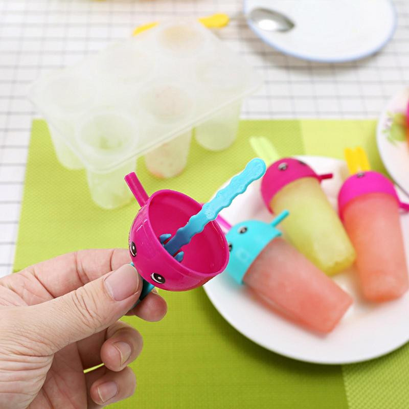 Kalup za sladoled Kalup za pravljenje sladoleda sa 6 udubljenja Kalupi za hranu za DIY Ice Cream Popsicles Napunite Zamrznite i poslužite zdravu djecu