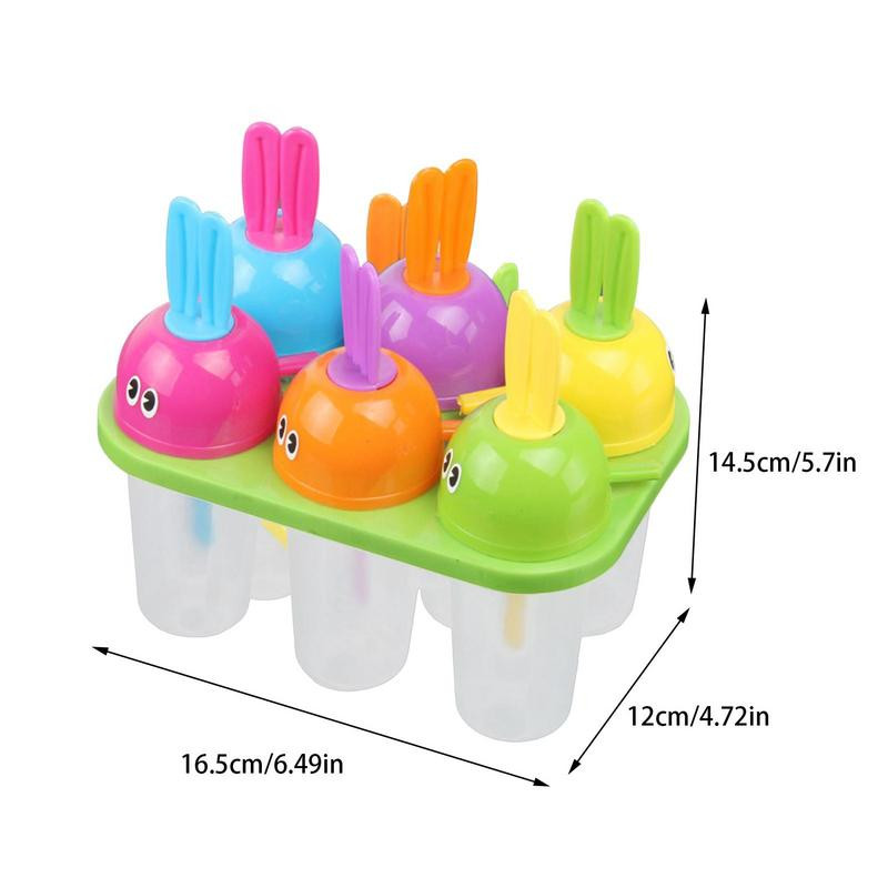 Kalup za sladoled Kalup za pravljenje sladoleda sa 6 udubljenja Kalupi za hranu za DIY Ice Cream Popsicles Napunite Zamrznite i poslužite zdravu djecu