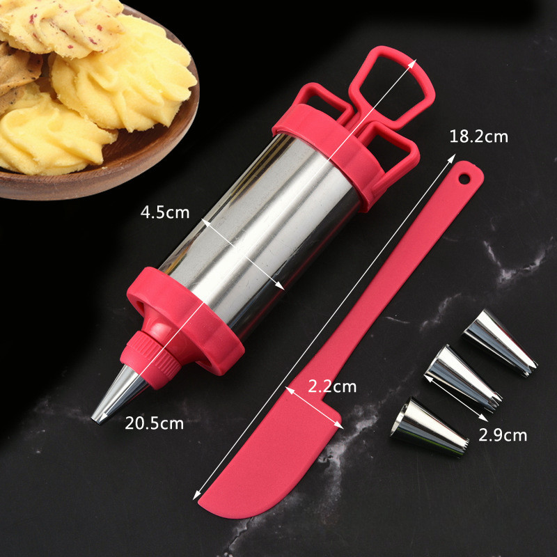 1 rinkinys / kepimo įrankiai nerūdijančio plieno laminavimo pistoletas torto išspaudžiamas kremas laminavimo antgalis plastikinis „pasidaryk pats“ sausainių laminavimo aparatas