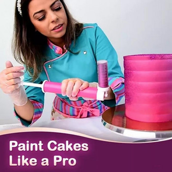 Εγχειρίδιο κέικ Airbrush Πιστόλι ψεκασμού Διακόσμηση Ψεκασμός Χρωματισμός Διακόσμηση ψησίματος Cupcakes Επιδόρπια Εργαλείο ζαχαροπλαστικής κουζίνας