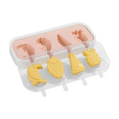 Sicles Molds Silikonski ledomat, 4 šupljine, višekratni kalupi s poklopcem i Sicle štapićima za DIY Sicles Cakesicles kuhinjski alati