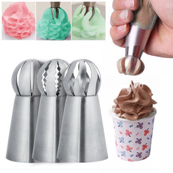 Ανοξείδωτο ατσάλι Flower Mouth Cream Nozzle Fondant Cake Εργαλεία διακόσμησης ψησίματος Εργαλεία διακόσμησης τσάντα ζαχαροπλαστικής σιλικόνης Εργαλεία κουζίνας