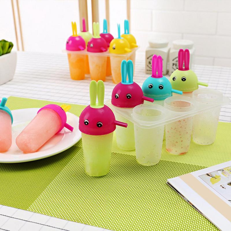 Domaći kalupi za sladoled koji se jednostavno otpuštaju Kalupi za sladoled sa 6 udubljenja za prehrambene proizvode za DIY sladolede Punjenje Zamrzavanje &