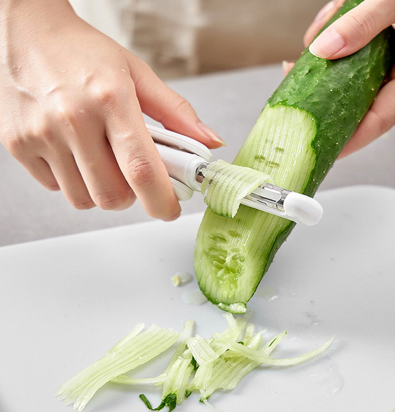 Πολυλειτουργικό περιστροφικό μαχαίρι καθαρισμού 3 σε 1 Τρίφτης πατάτας Τρίφτης μαχαιριών από ανοξείδωτο ατσάλι Ακονιστής κεφαλής μαχαιριού