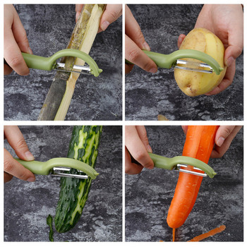 Белачка за зеленчуци от неръждаема стомана, плодове, остри многофункционални картофи, краставица, моркови, захарна тръстика, преносим издръжлив инструмент за домашна кухня
