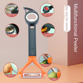 7 az 1-ben Többfunkciós hámozó Konyha Zöldség Gyümölcs Hámozó Kés Palacknyitó Konzerv termékek Kétfejű konyhai kiegészítők