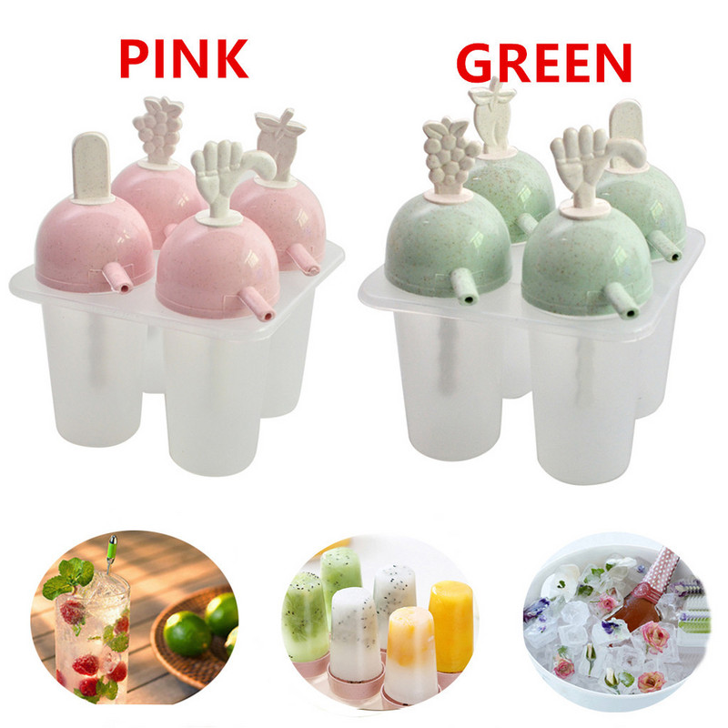 Kūrybinis ledo kubelių gaminimo aparatas su ledo kubeliais