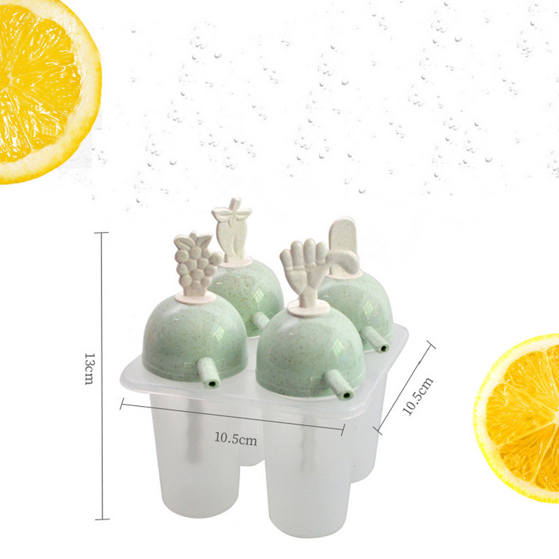 Kūrybinis ledo kubelių gaminimo aparatas su ledo kubeliais