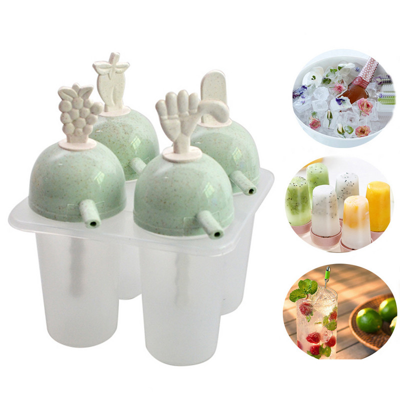 Kūrybinis ledo kubelių gaminimo aparatas su ledo kubeliais