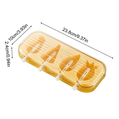 4 üreges fagylaltforma, újrafelhasználható dekorációs forma Többcélú formázó tartályok szappanzselé csokoládé nyári parti kellékekhez