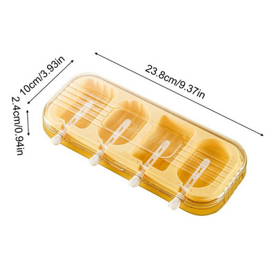 4 üreges fagylaltforma, újrafelhasználható dekorációs forma Többcélú formázó tartályok szappanzselé csokoládé nyári parti kellékekhez