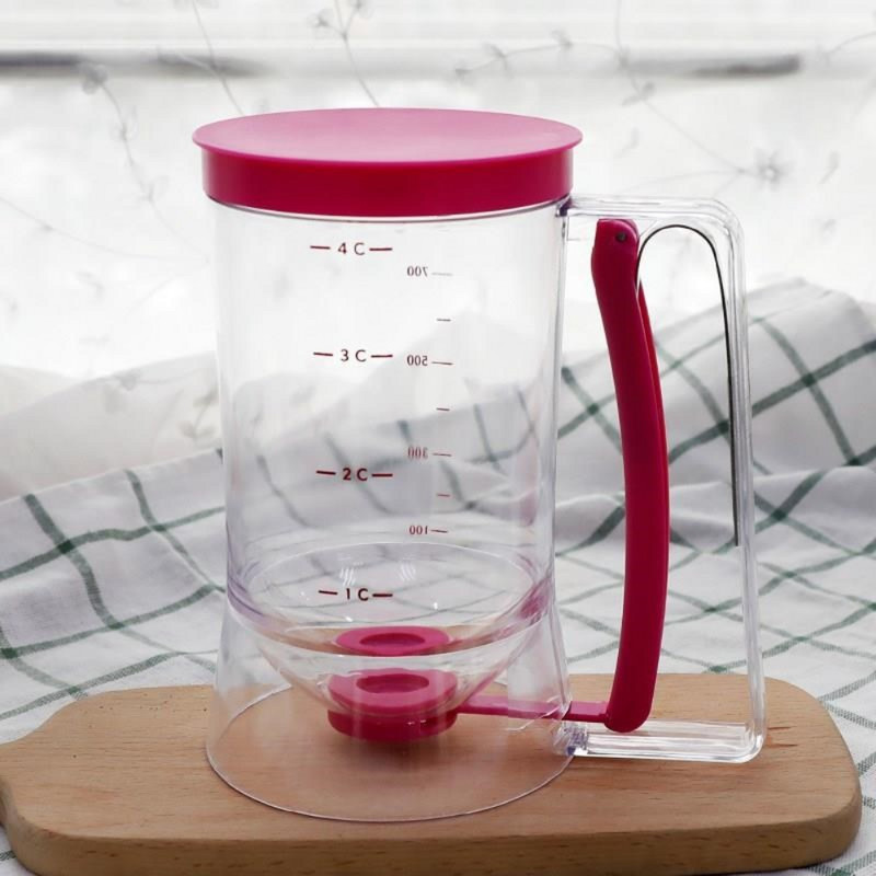 1db 900 ml-es Cupcake Palacsinta tortakrém Tortatészta adagoló Sütési kellékek Készítő Sütőeszközök Tölcsér Speratator Mérőpohár