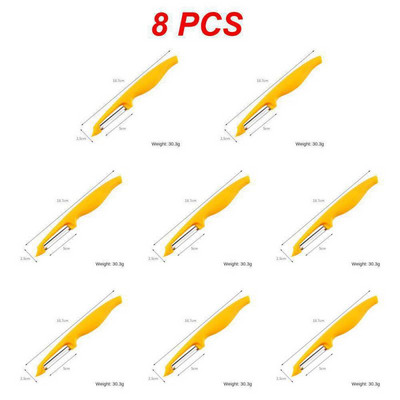 1 ~ 9 tk Multifunktsionaalne puuviljakoorija pp köögiviljakoorija köögividin ühesõnaline melonihöövel Kollane melonihöövli nuga