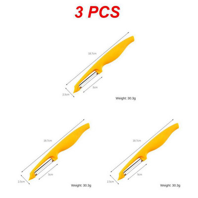 1 ~ 9 tk Multifunktsionaalne puuviljakoorija pp köögiviljakoorija köögividin ühesõnaline melonihöövel Kollane melonihöövli nuga