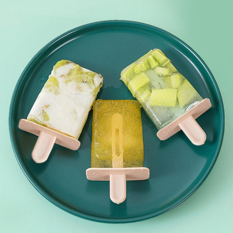 Kalup za led Sicles kalupi s 4 udubljenja Domaći kalup za sicle Lako otpuštanje Napravite led za zabave Sok od jogurta