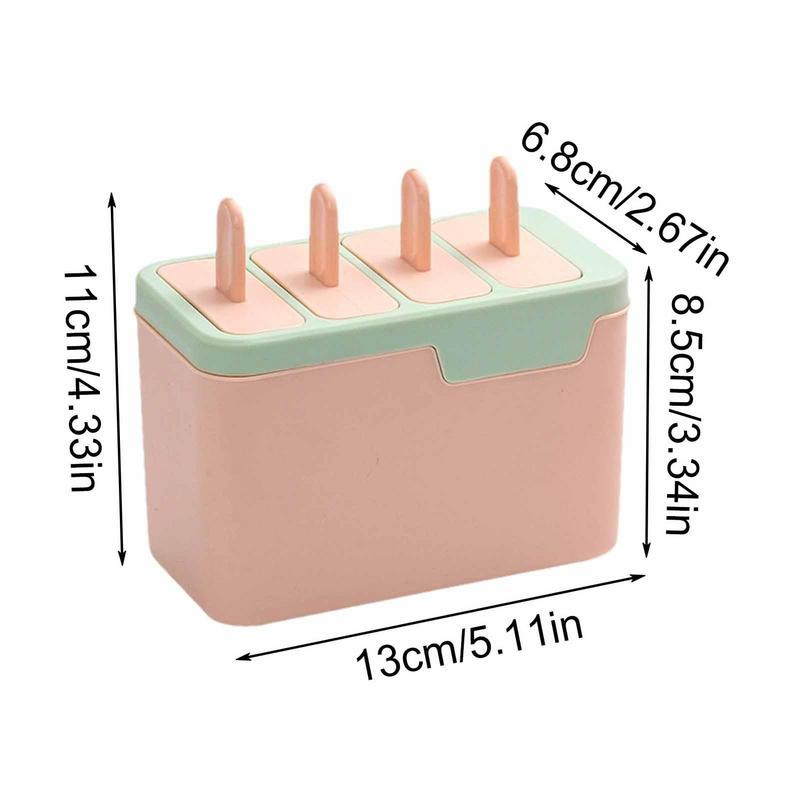 Kalup za led Sicles kalupi s 4 udubljenja Domaći kalup za sicle Lako otpuštanje Napravite led za zabave Sok od jogurta
