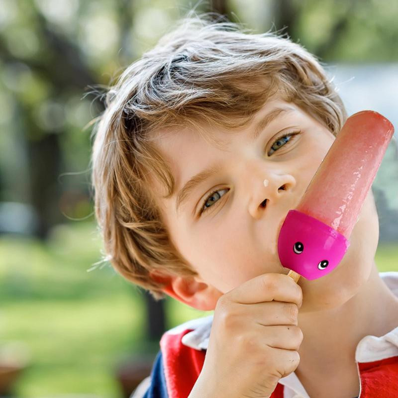 Καλούπια παγωτού Εύκολης απελευθέρωσης Φόρμα παγωτού 6-κοίλων επαναχρησιμοποιήσιμη σπιτική παγοθήκη για DIY σπιτικό παγωτό παγωτό γιαούρτι