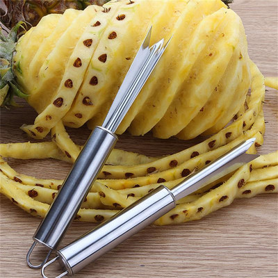 Instrument de săpat pentru ochi în formă de V din oțel inoxidabil Dispozitiv de curățat ananas durabil, antiderapant, unelte pentru legume, lopată de uz casnic pentru ananas de tip V