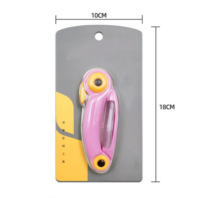 Roostevabast terasest mitmevärviline koomiksilindude kokkupandav puuviljanuga majapidamises kasutatav kaasaskantav roostevabast terasest koorija väike nuga