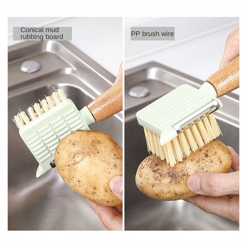 Puu- ja juurviljahari 17*4cm multifunktsionaalne hõõrumismudalaud Mugav hoiustamine Lihtne puhastada Koorimisnoahari Roheline