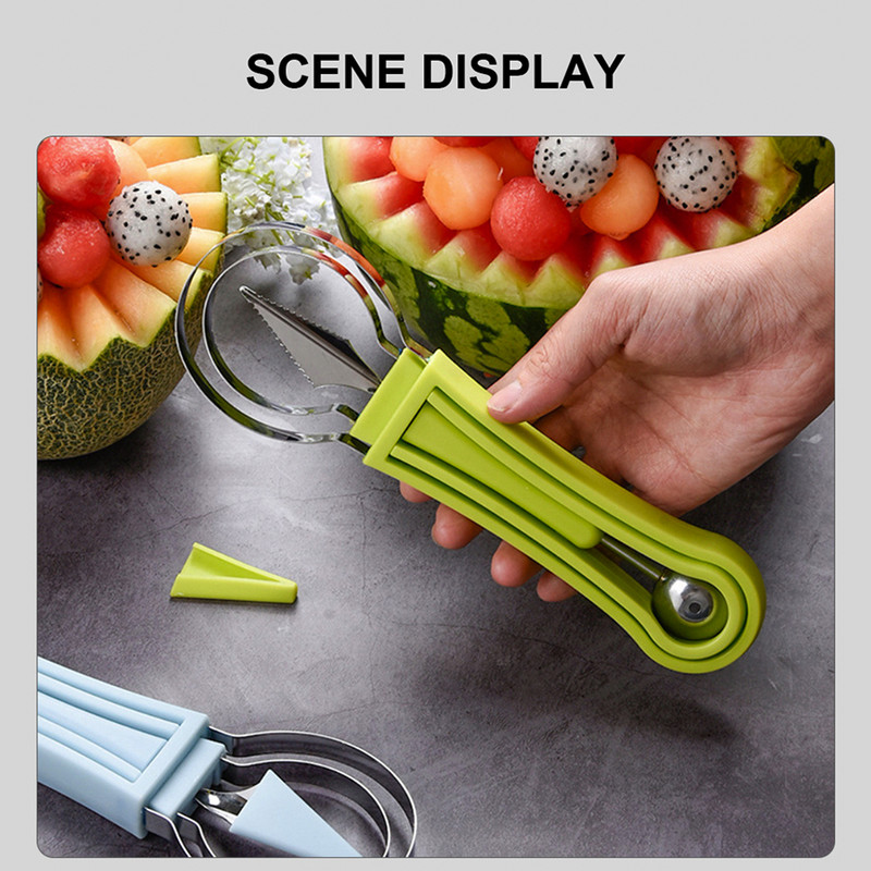 Smooth Pulp Scoop Puuviljakuuli nikerdusnuga Roostevabast terasest puuviljahöövel Pinna poleerimine Köögiviljatööriistad Sharp Multifunktsionaalne