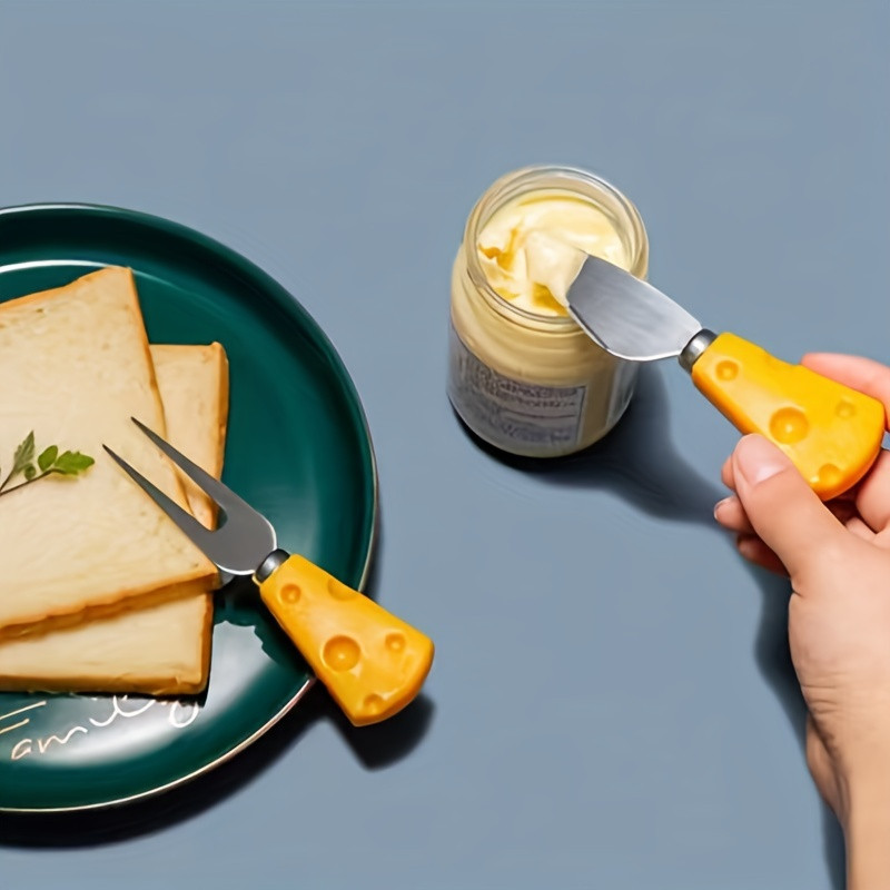 Set de cuțite pentru brânză Furculiță pentru fructe Veselă de uz casnic Tort Furculiță pentru desert Drăguț Acasă Bucătărie Seturi de ustensile creative Tăiate Brânza Pâine Tort