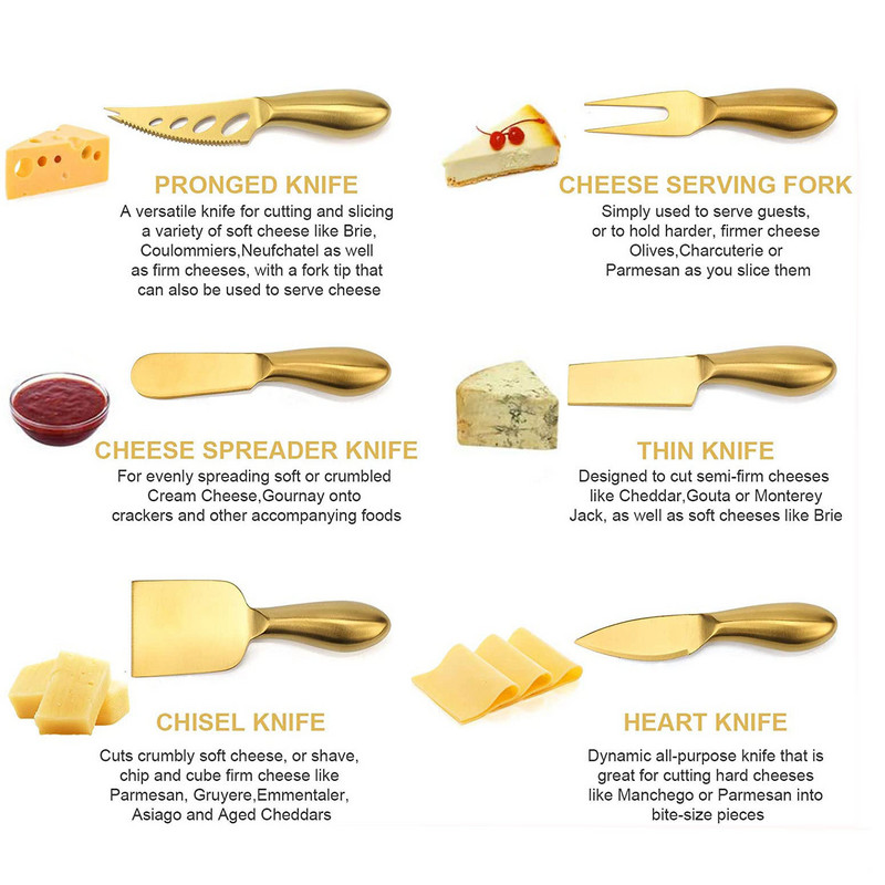 Set alata za pečenje Rezač sira od nehrđajućeg čelika Kuhinjski uređaji Višenamjenski sir Pribor za jelo Nož za maslac Mini noževi za kolače Kruh