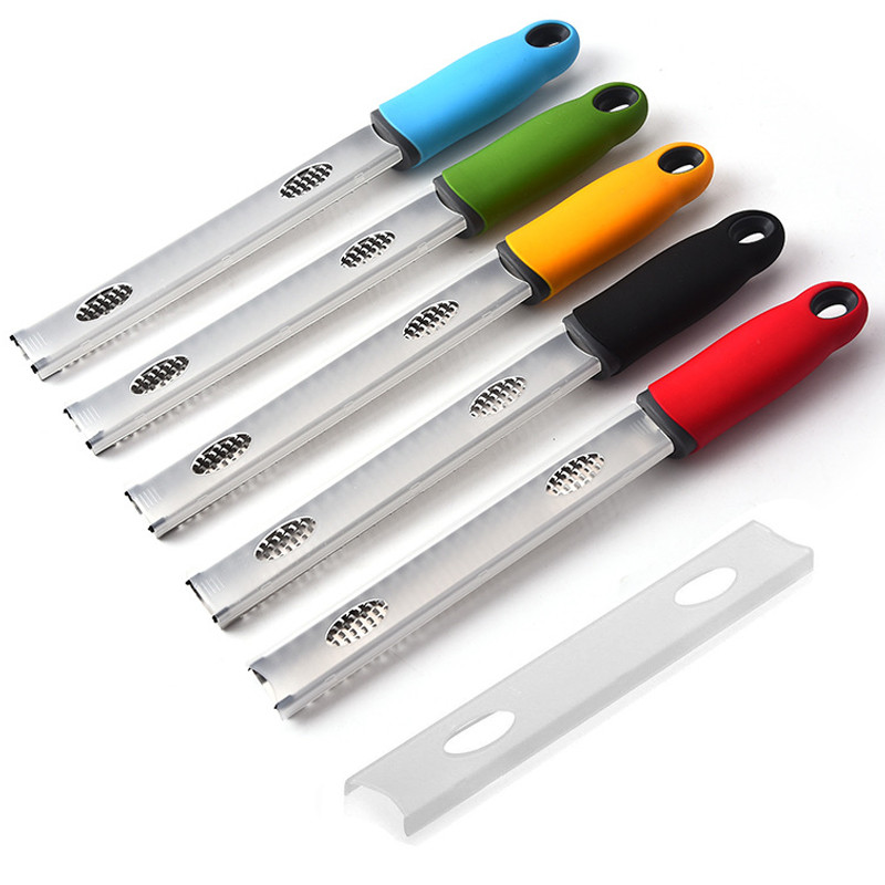 Răzătoare pentru brânză și răzătoare de lămâie cu capac de protecție - Răzătoare de bucătărie din oțel inoxidabil cu mâner antiderapant, se poate spăla în mașina de spălat vase