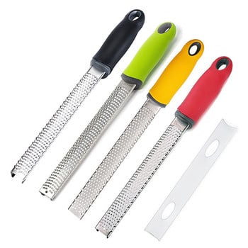 1Pcs Lemon Slicer Многофункционална 304 неръждаема стомана Рендета за сирене за нарязване на сирене Произволен цвят Неплъзгаща се дръжка Форма на зъби